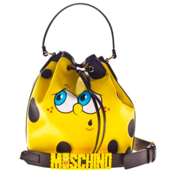 NEW Moschino Sponge Bob Runway Bucket Back w Strap - Picture 1 of 11